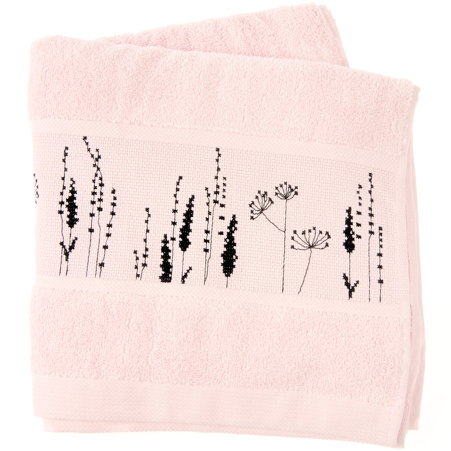 Stickset Handtuch Pastellrosa Modell 80857 aus Stickbuch 186