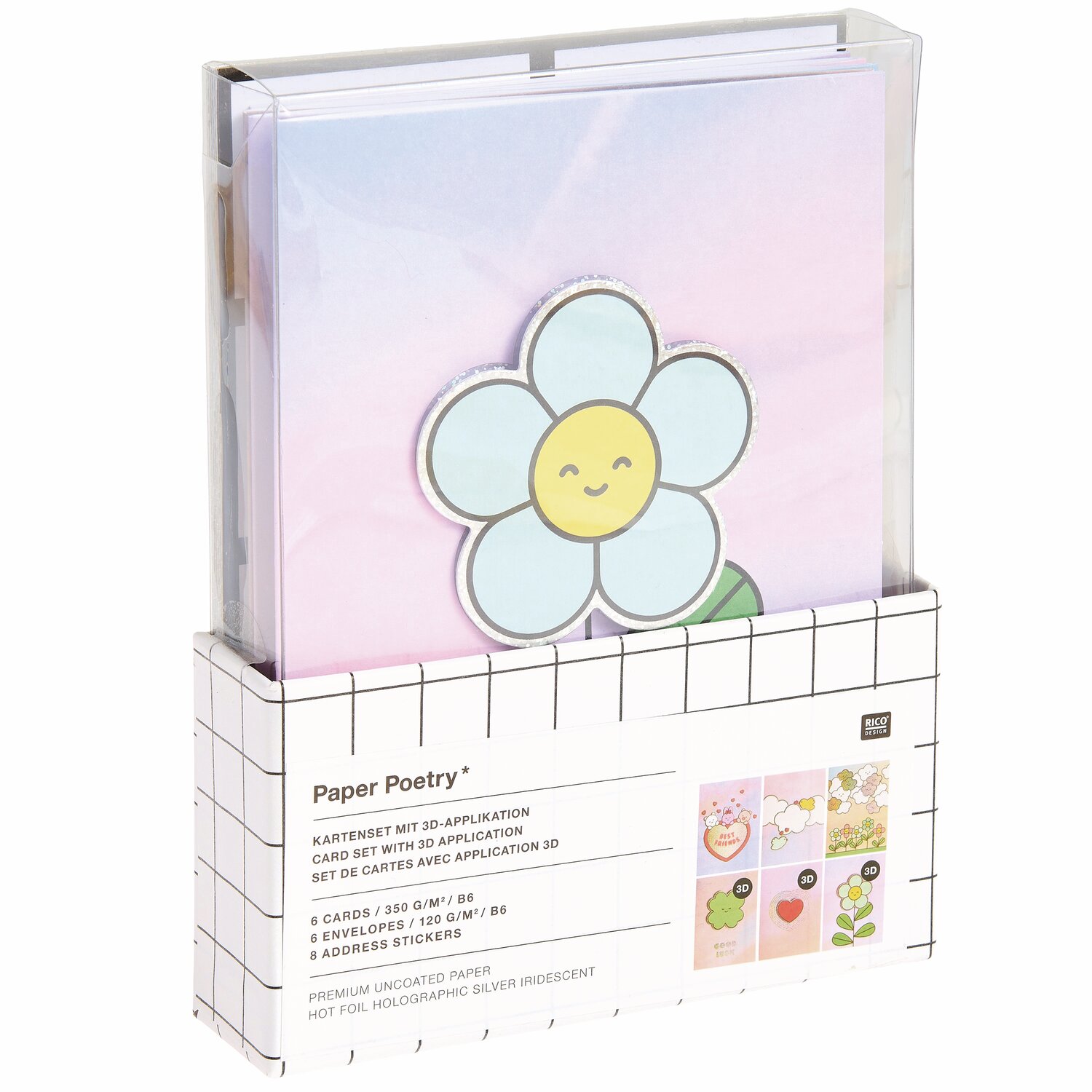 Paper Poetry 3D-Kartenset Chingu B6 von Rico Design