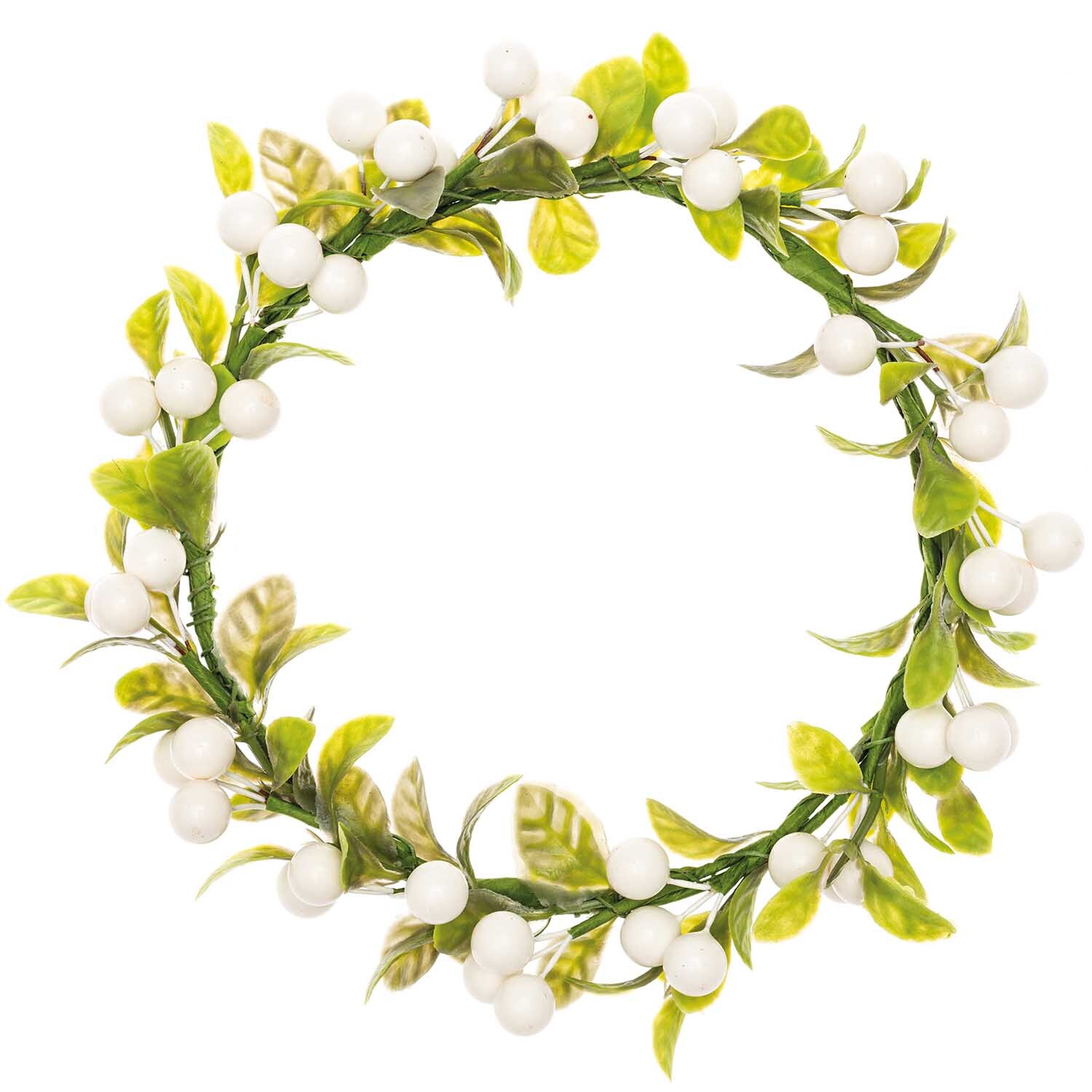 Kranz Beeren weiß-grün 12cm von Rico Design