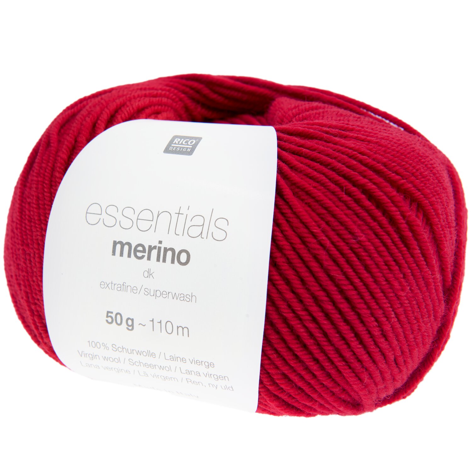 Essentials Merino dk 50g 110m Farbe Kirsche von Rico Design