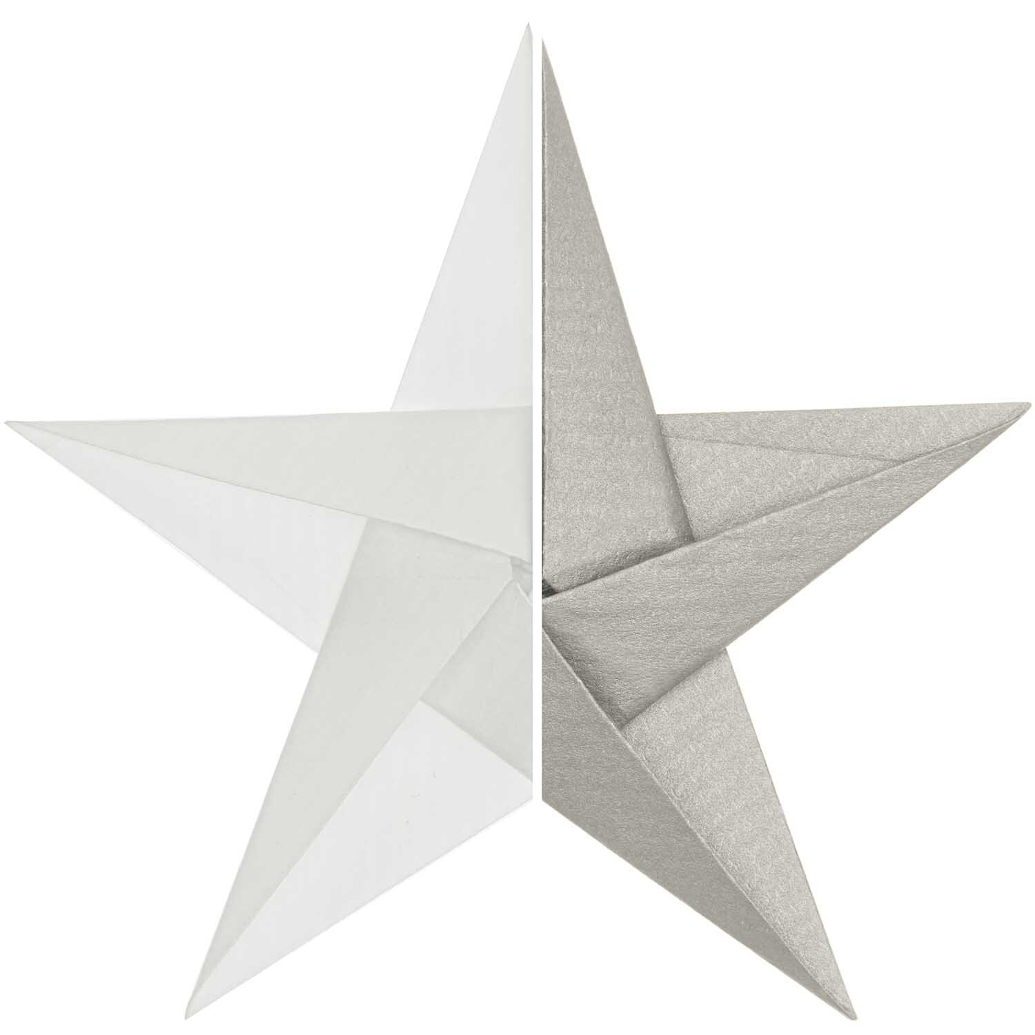 Paper Poetry Bascetta Origamipapiere Weiß-Silber Paper Poetry Bascetta Origamipapiere Weiß-Silber