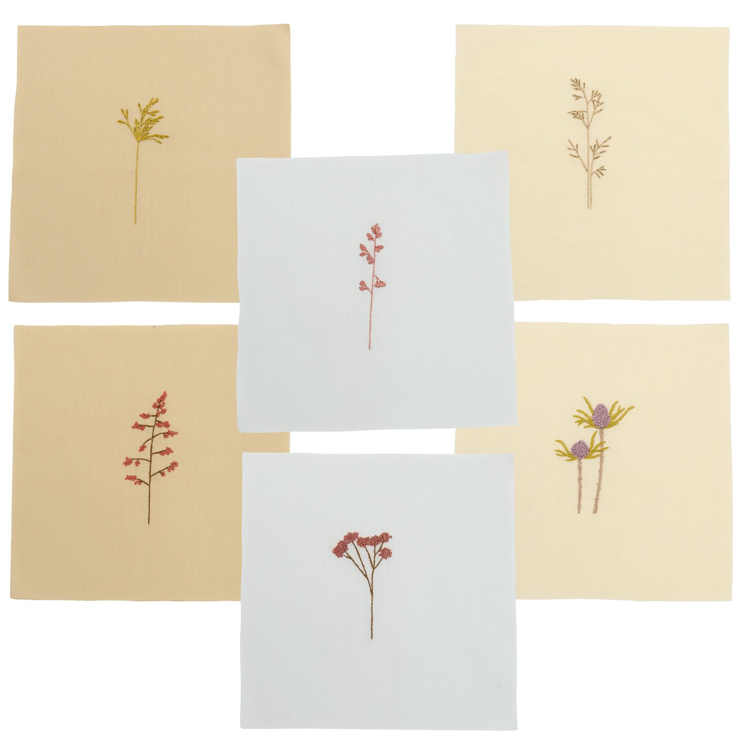 Stickpackung Vorgezeichnet Stoffzuschnitte Gräser 15x15cm von Rico Design