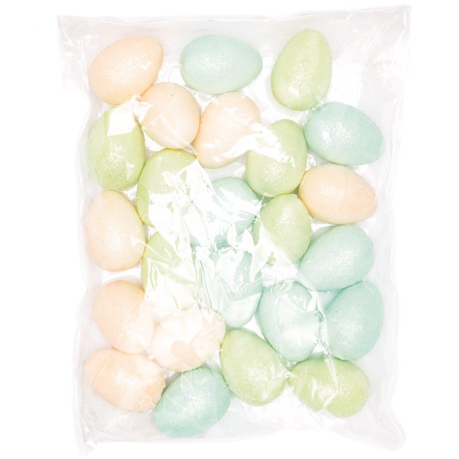 Glitter-Eier pastell 4cm 12 Stück von Rico Design