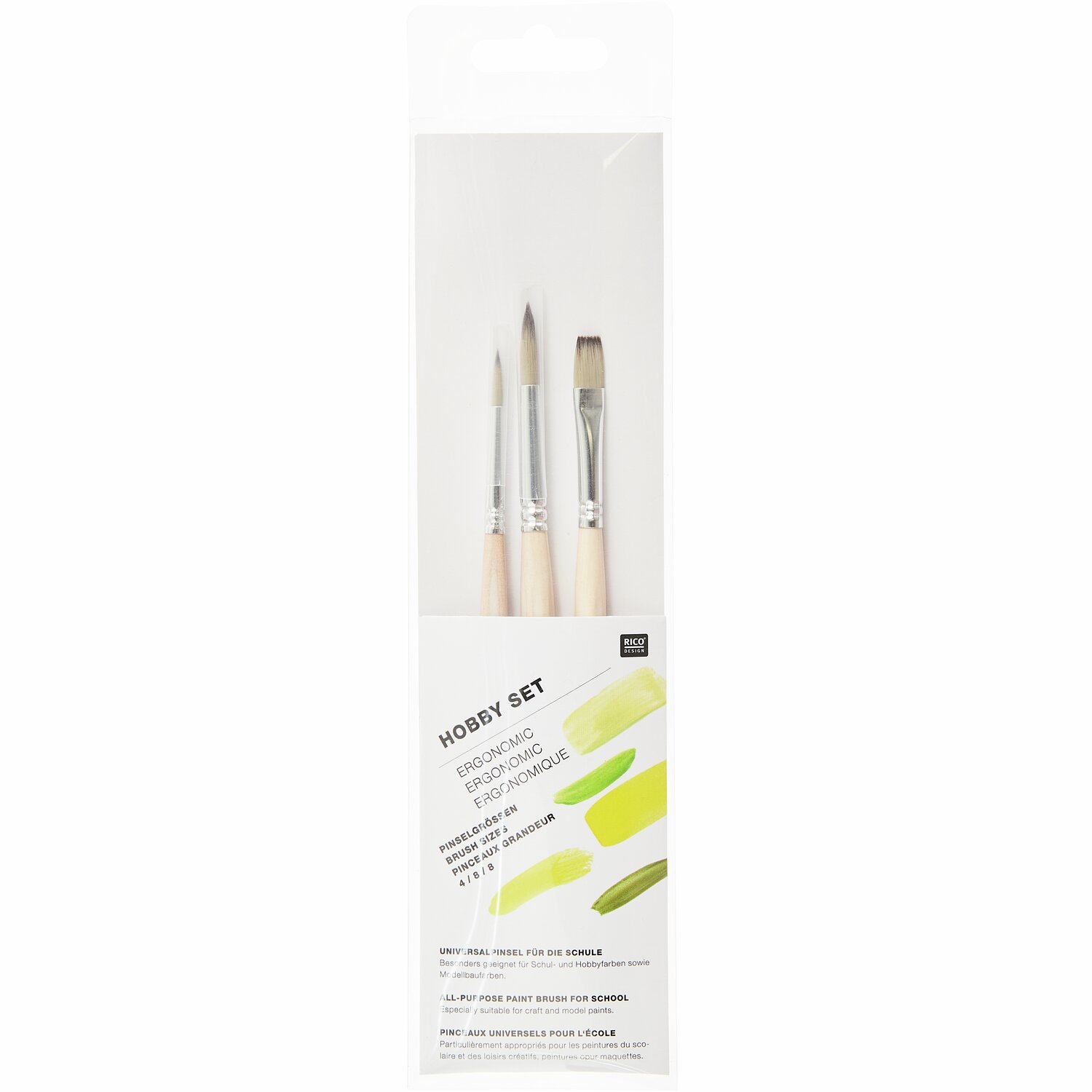 Pinsel Hobbyset Synthetic Ergonomic 3-teilig von Rico Design
