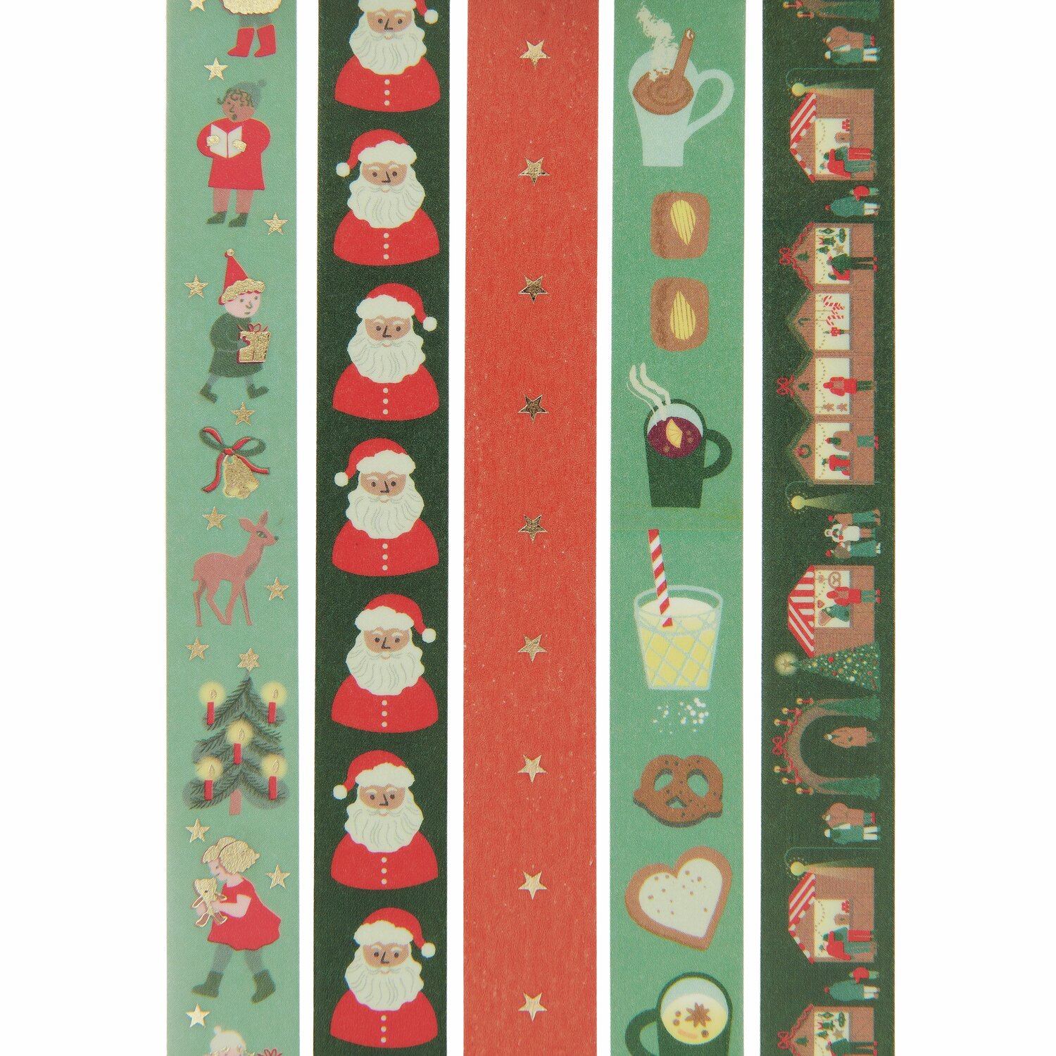 Paper Poetry Tape Set Weihnachtsmarkt Classic  5-teilig von Rico Design