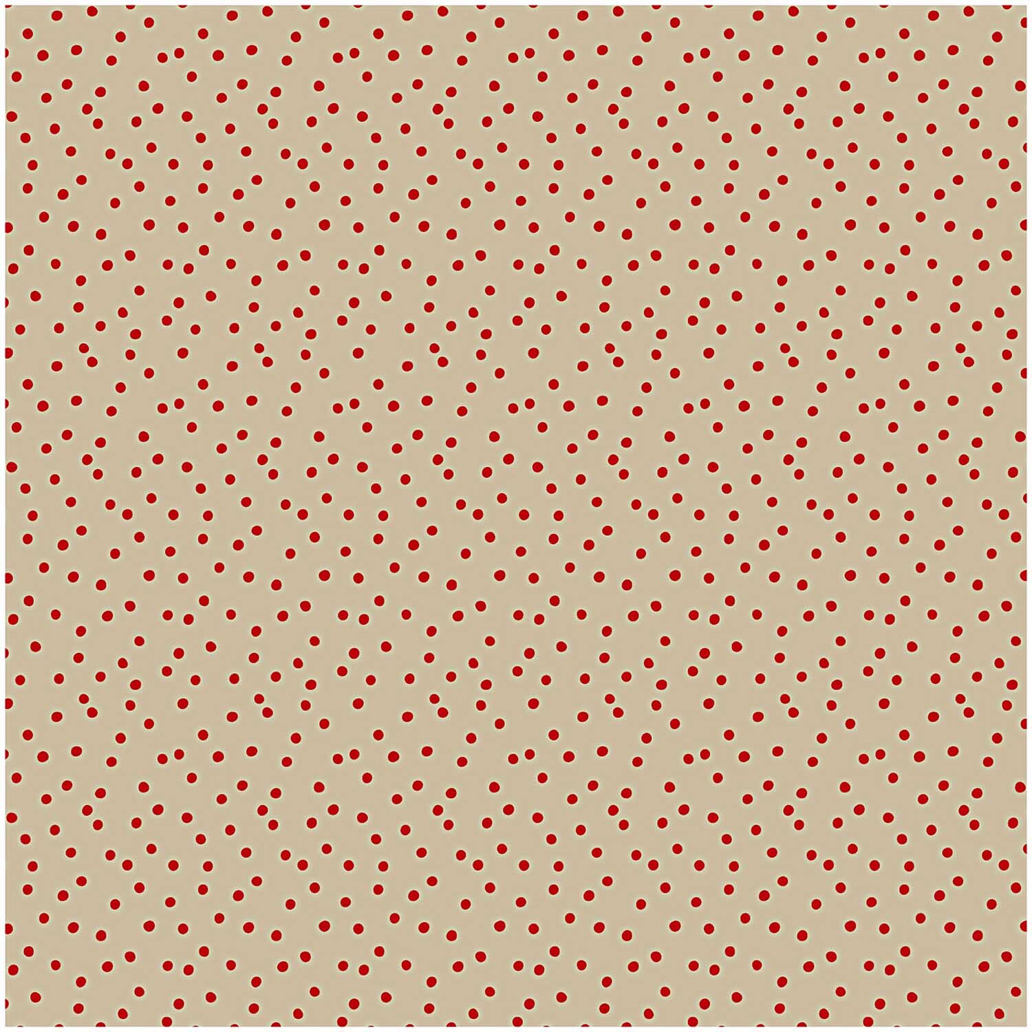 Stoff Punkte natur-rot 140cm breit Stoff Punkte natur-rot 140cm breit