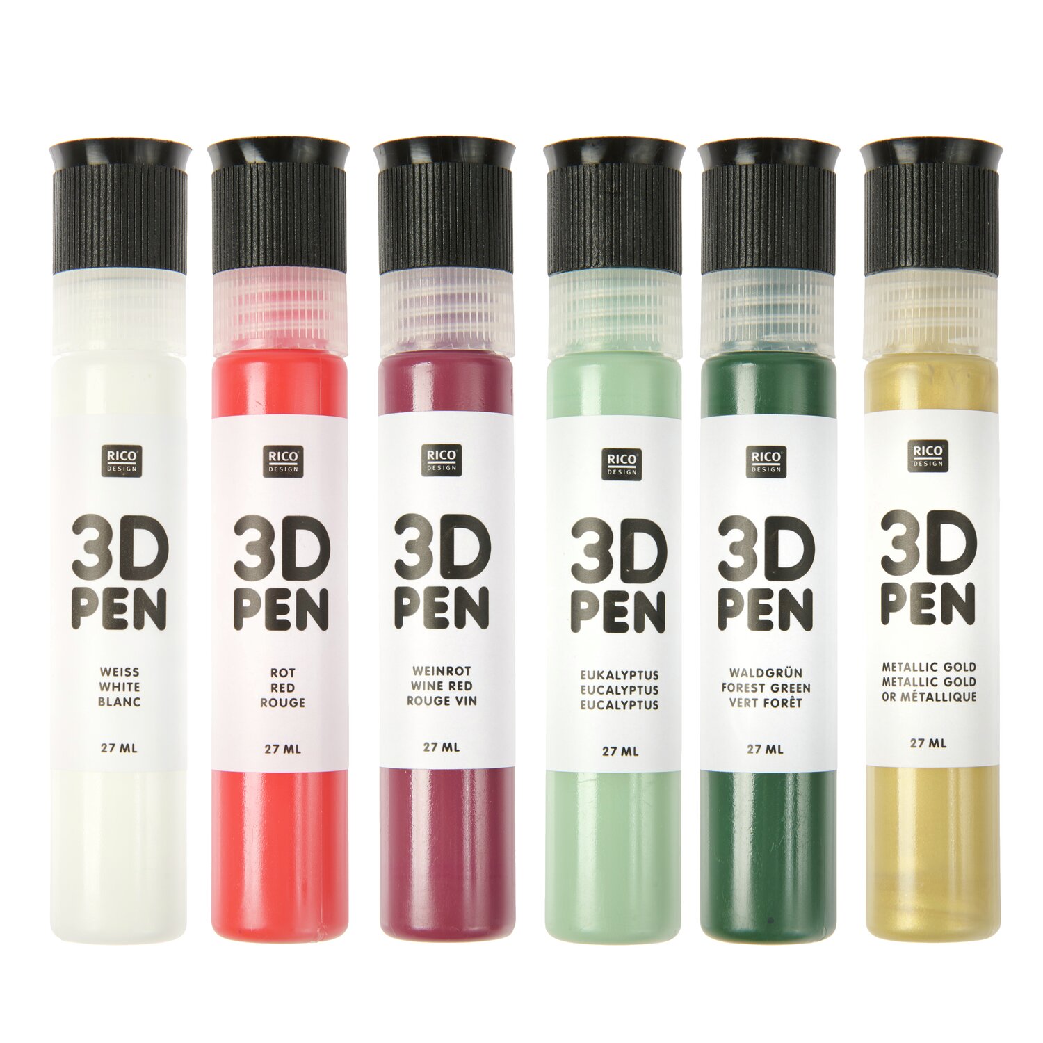 3D Pen - Set Weihnachten 6x27ml von Rico Design