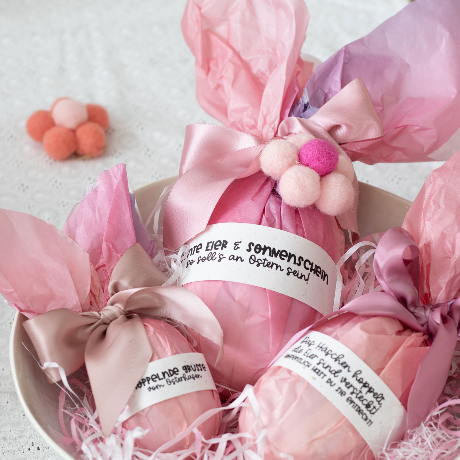 Inspiration Geschenkverpackung für Ostern @machsschoen von idee. Creativmarkt 