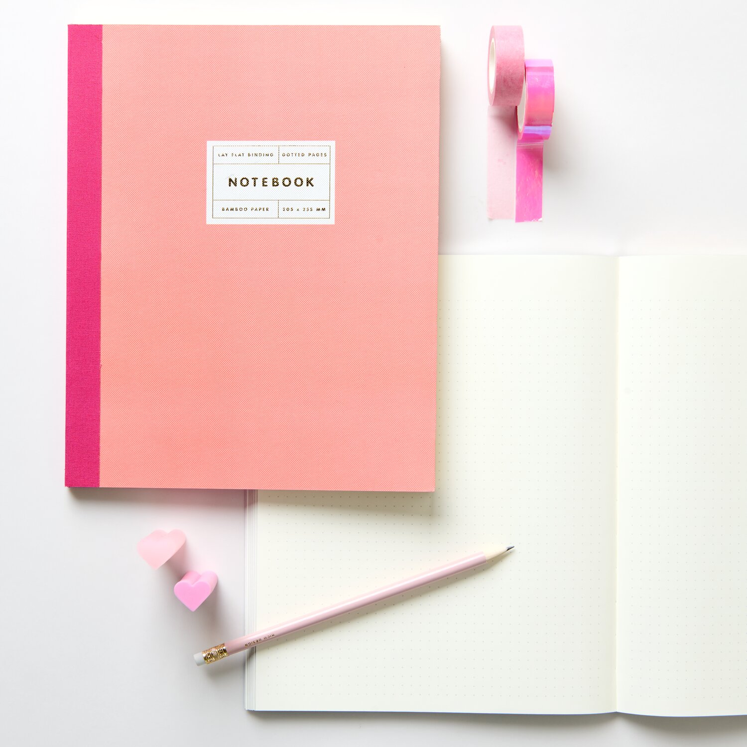 Paper Poetry Notizbuch L  Goldrand Farbe Koralle von Rico Design