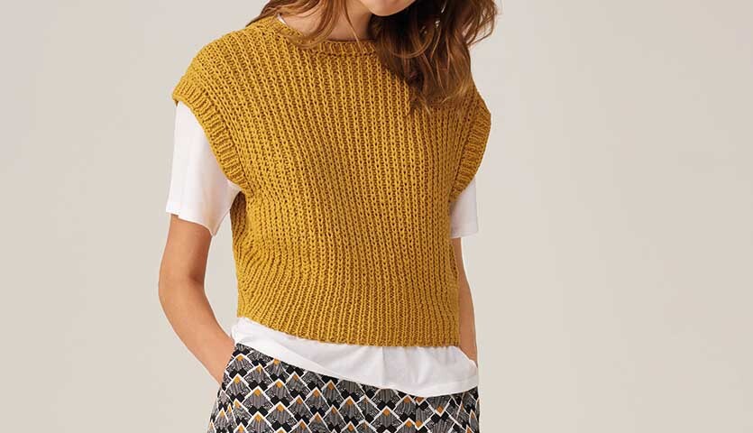 Strickanleitung Top aus Fashion Cotton Ribbon chunky Strickanleitung Top aus Fashion Cotton Ribbon chunky