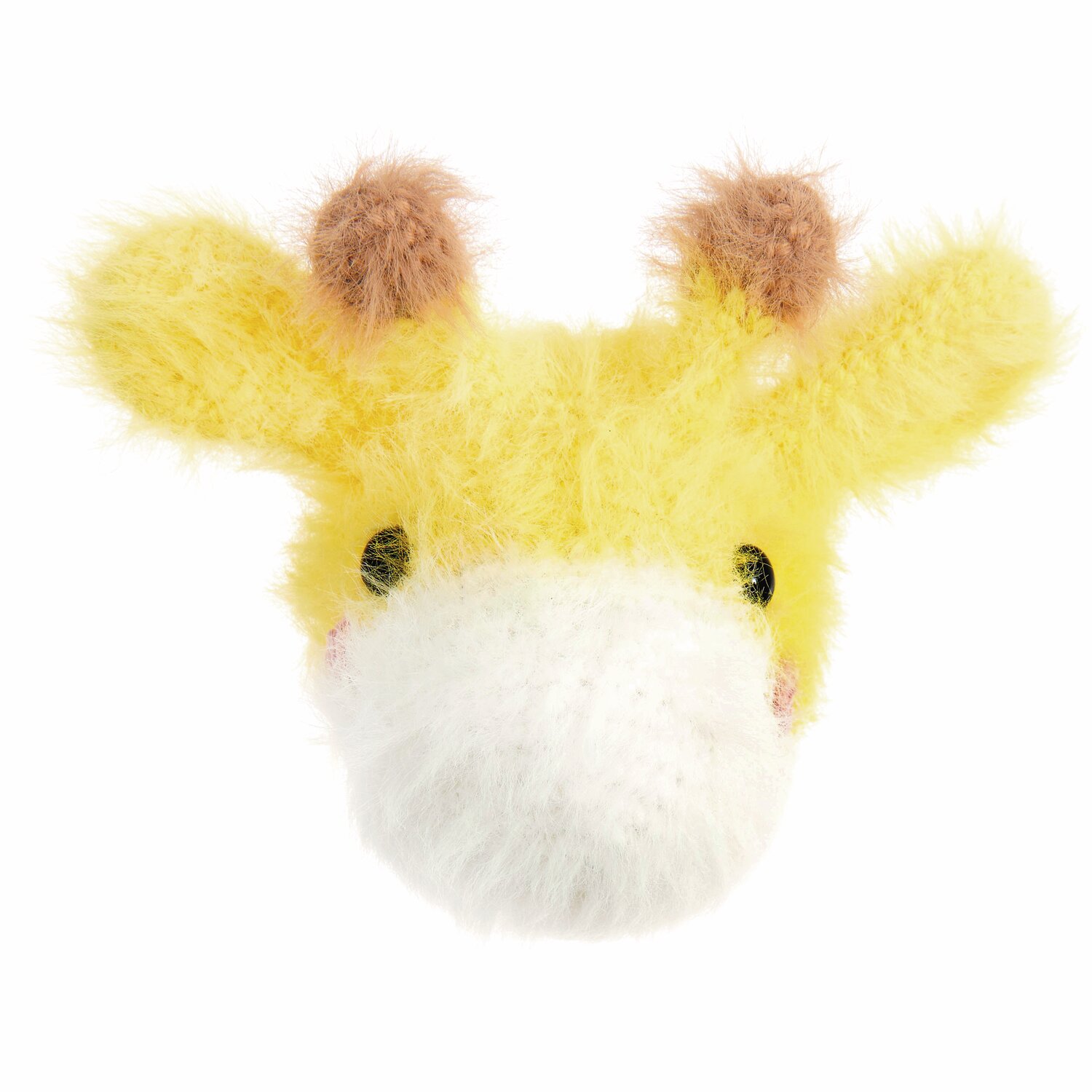 Ricorumi Furry Furry 25g 175m Farbe Weiß von Rico Design Ricorumi Furry Animals: Gelbes, flauschiges Giraffenkopf-Amigurumi mit schwarzen Sicherheitsaugen und weißen Details. Ideal für kreative Projekte.