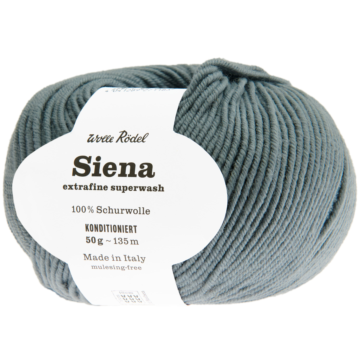 Siena extrafeine Superwash-Wolle in Patina, 50g 135m, von Wolle Rödel, 100% Schurwolle.