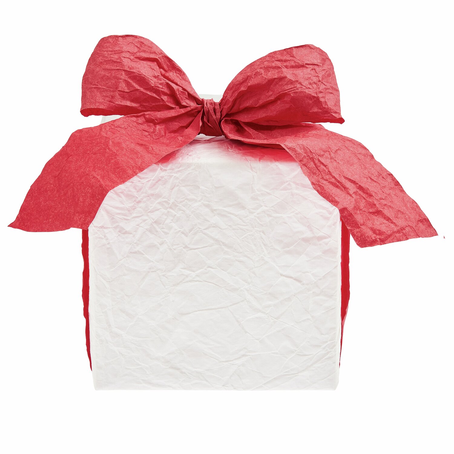 Knitter Papierbänder 3 Stück: Geschenk mit rotem Band aus Papier, dekorativ verpackt.