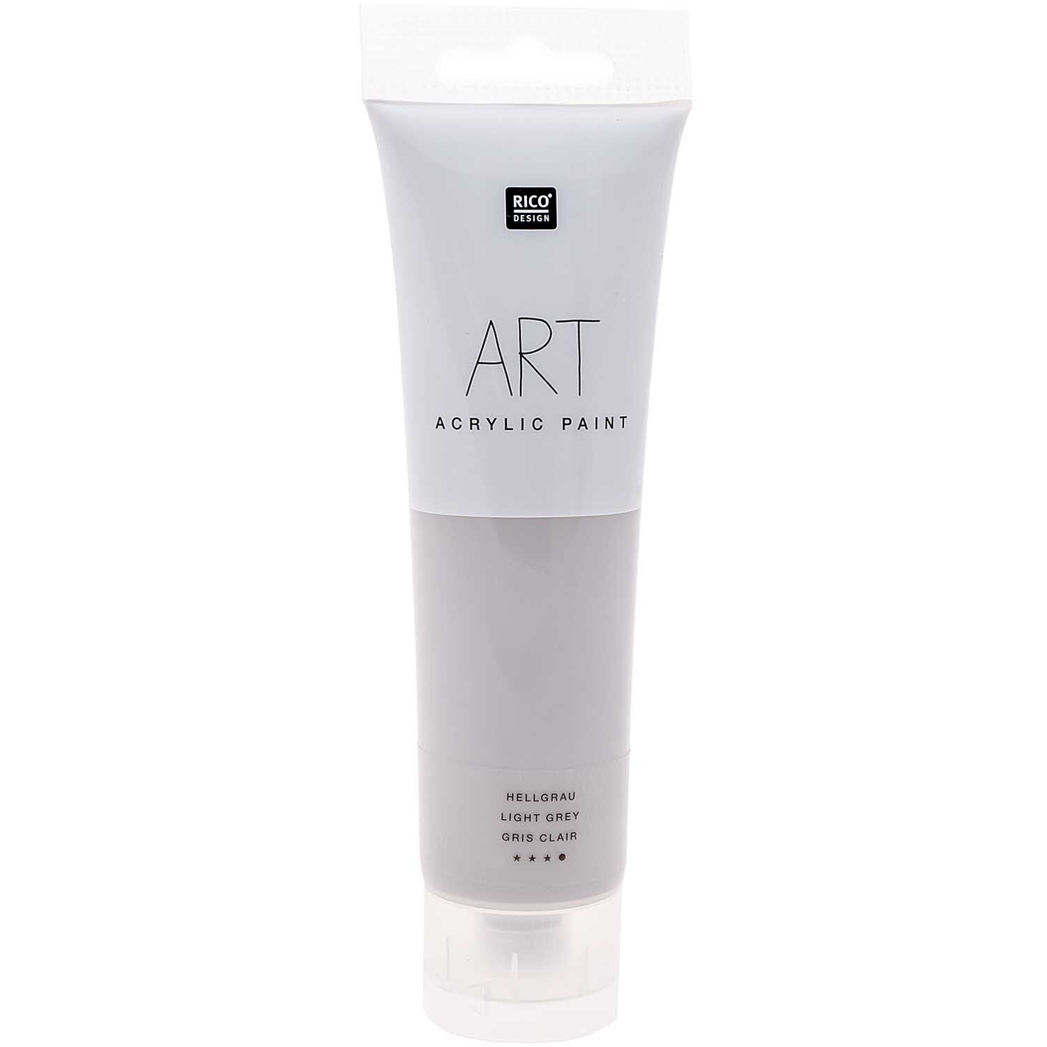 ART Künstler Acrylfarbe 100ml Farbe Hellgrau von Rico Design ART Künstler Acrylfarbe 100ml in einer hellgrauen Tube von Rico Design, ideal für kreative Projekte.
