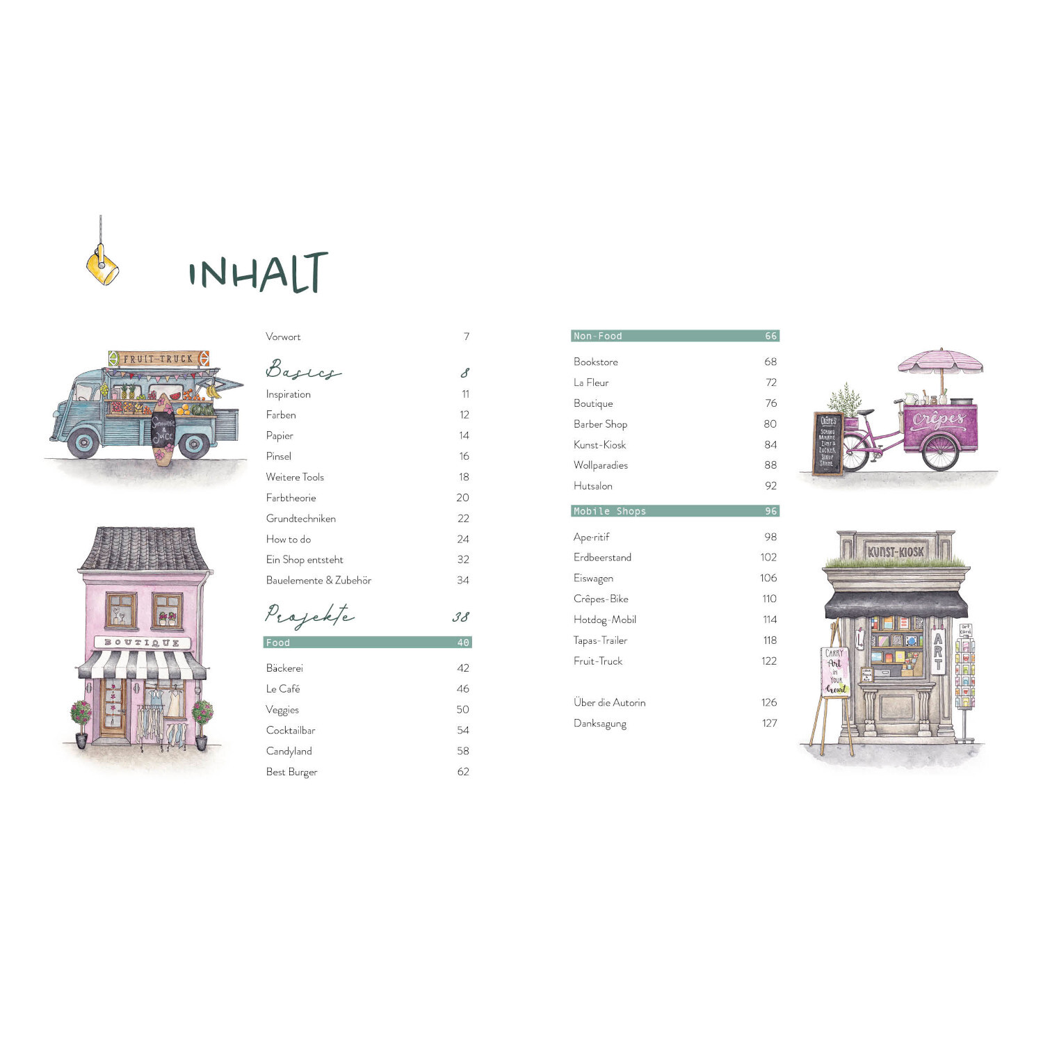 Watercolor - Little Shops von Edition Michael Fischer 