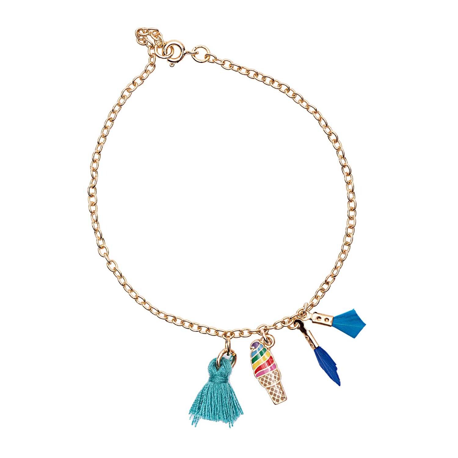 Anhänger Quasten Mix aqua 5 Stück Anhänger Quasten Mix aqua 5 Stück