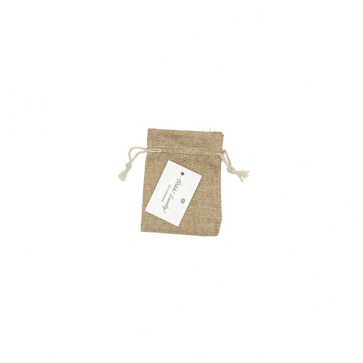 Beutel Juteoptik braun 1 Stück Größe 8x11cm von Rico Design
