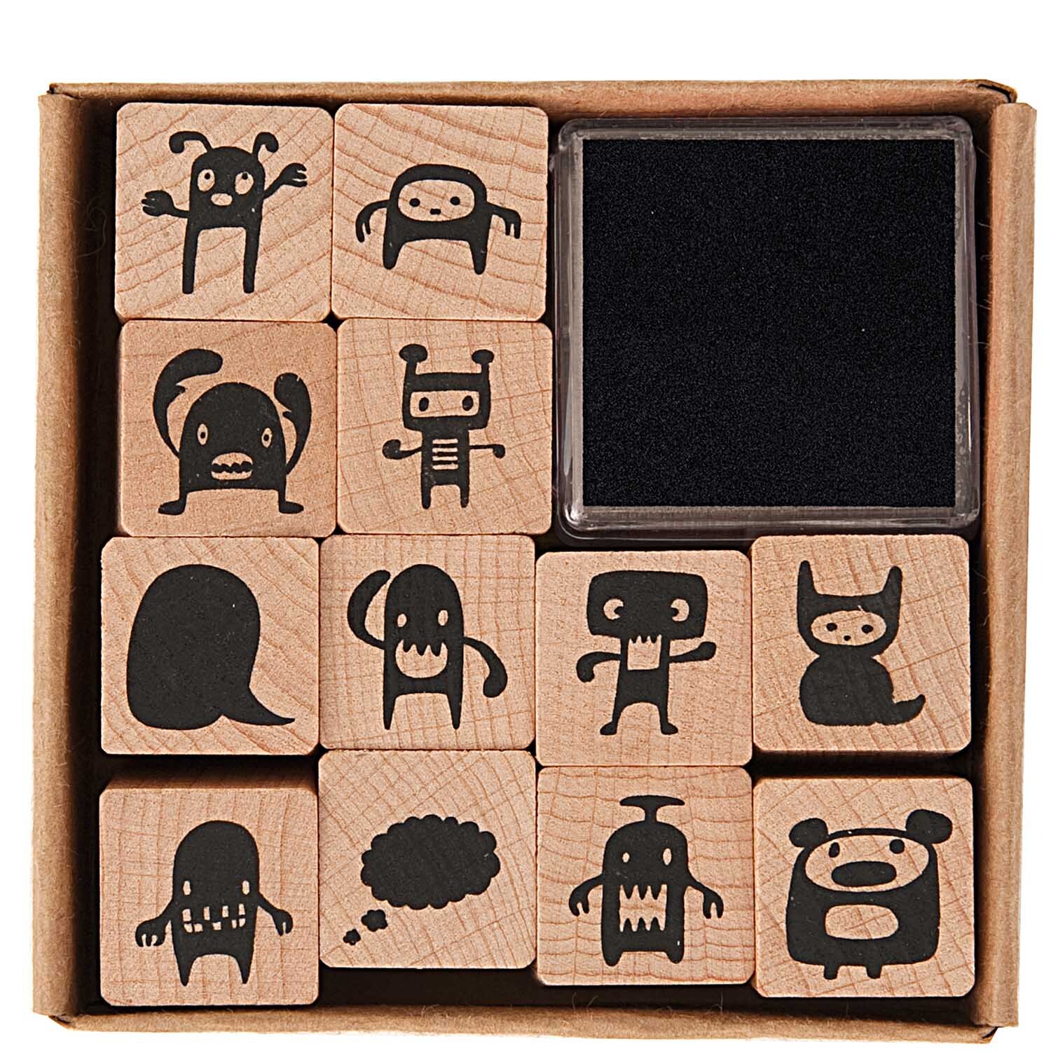 Paper Poetry Stempelset Monster 2x2cm