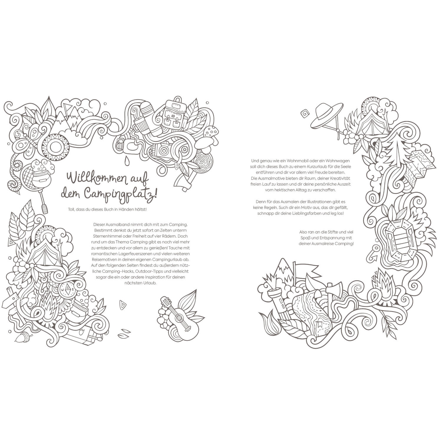 Ausmalreise Camping von Edition Michael Fischer 