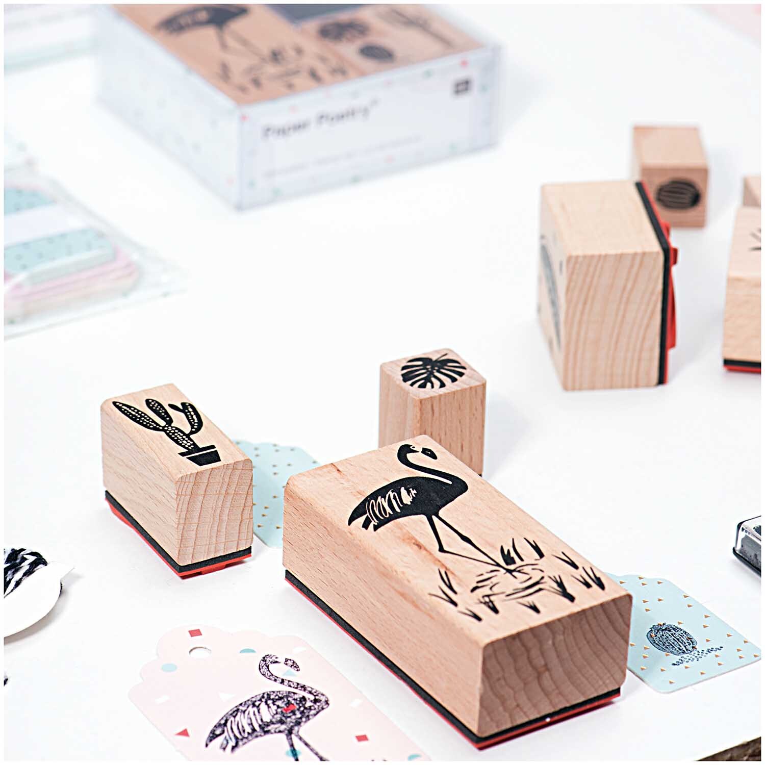 Paper Poetry Stempelset Tropical Spring Flamingo Paper Poetry Stempelset Tropical Spring Flamingo