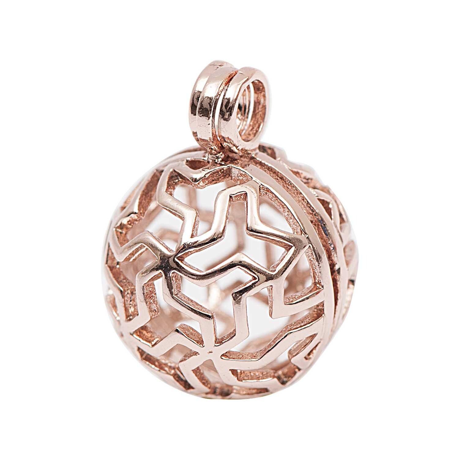 Käfig grafisches Motiv rosé 21mm von Rico Design