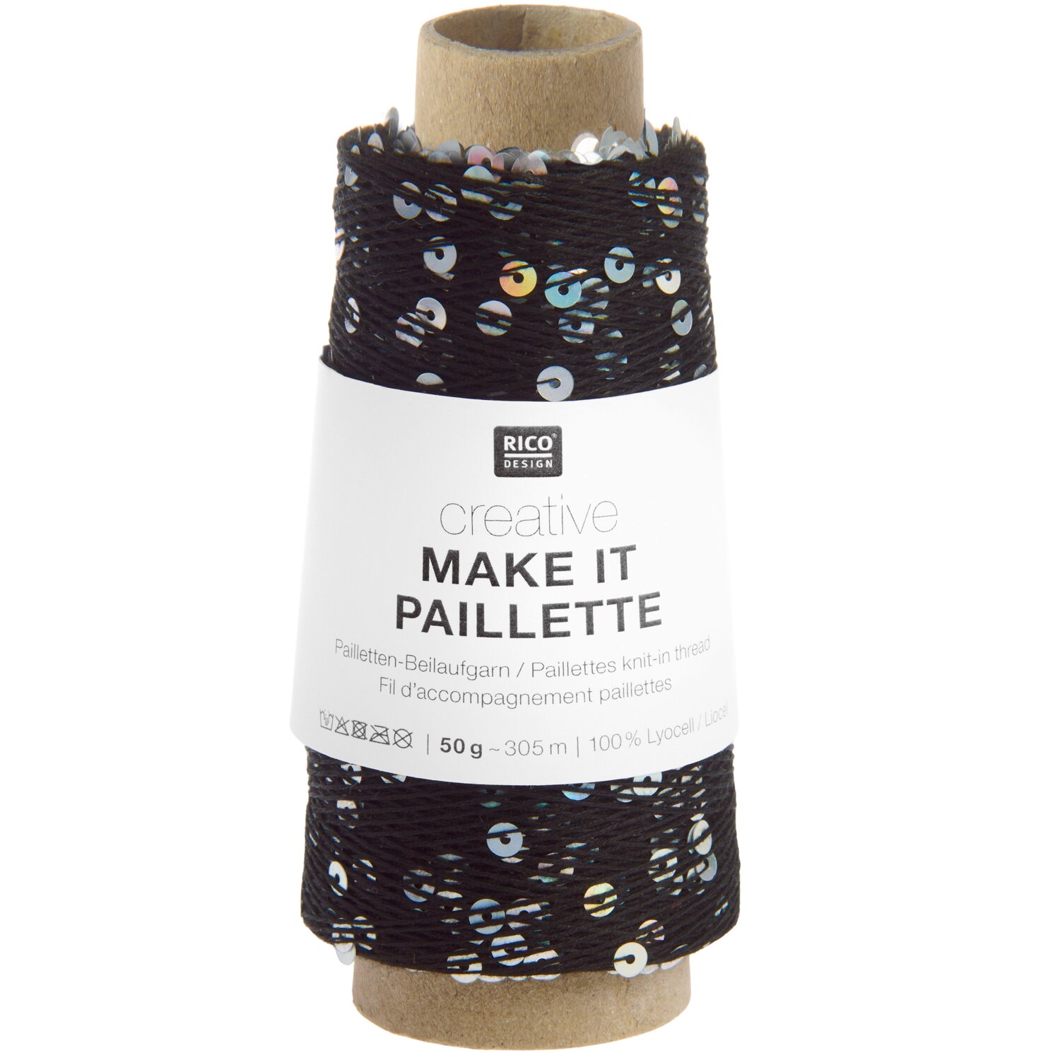Creative Make It Paillette 50g 305m Farbe Schwarz Silber von Rico Design