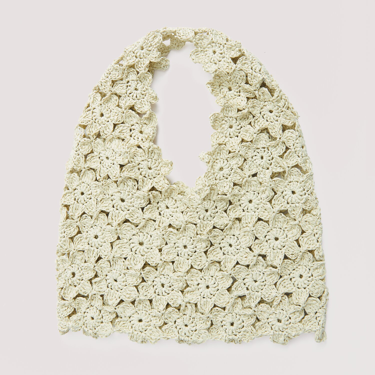 Gehäkelte kleine Tasche in Beige