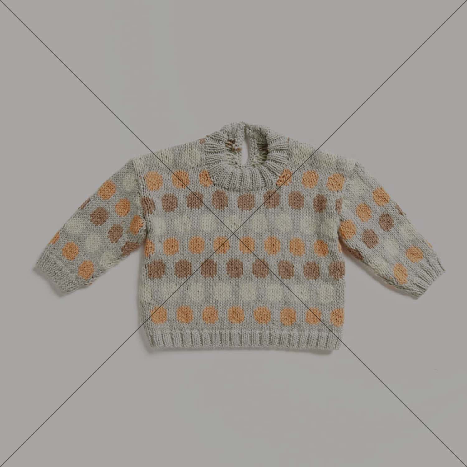 Gestrickter Babypullover: Modell 05 aus dem Heft Rico Baby 042 - ausverkauft