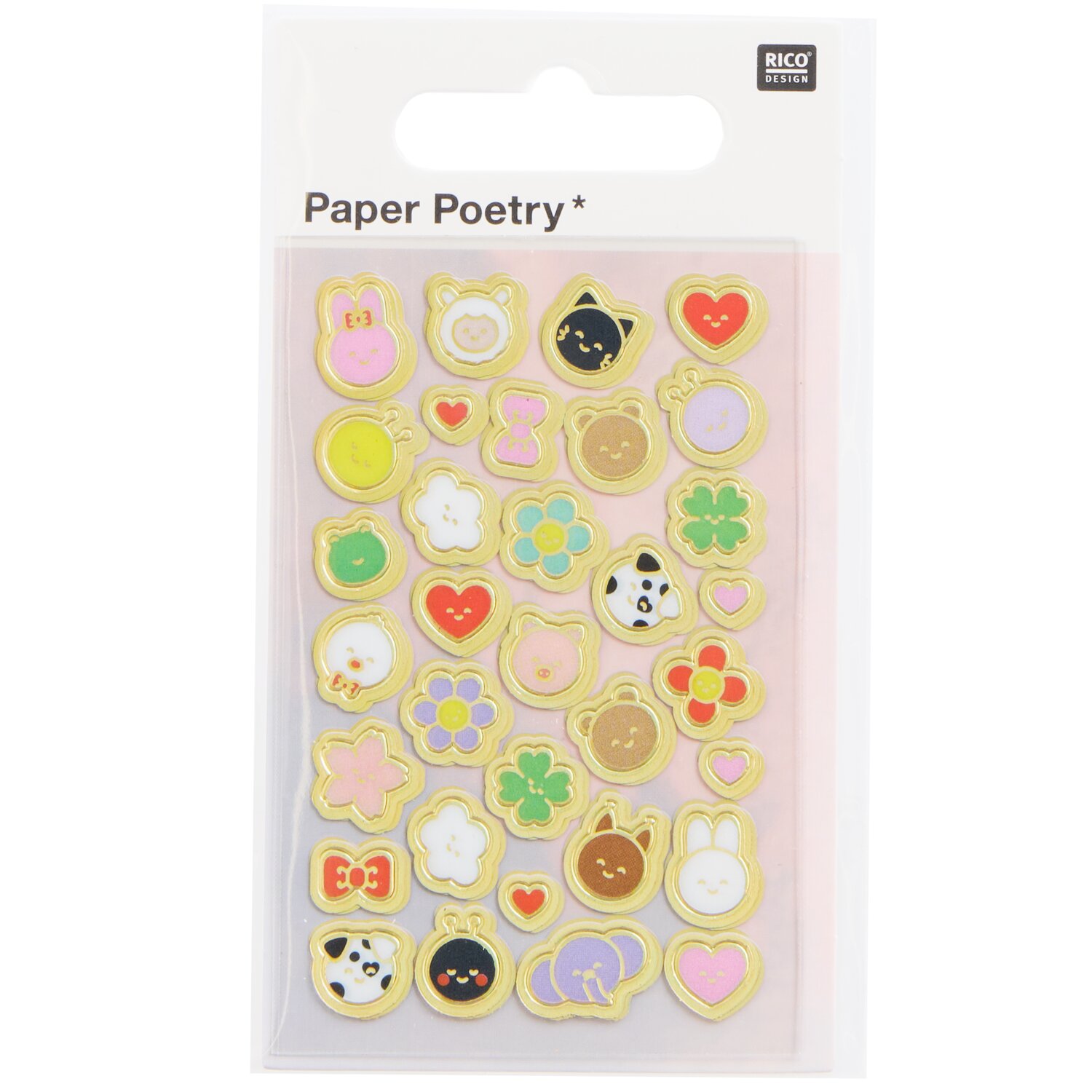Paper Poetry Mini-Foliensticker Chingu 3 Bögen von Rico Design
