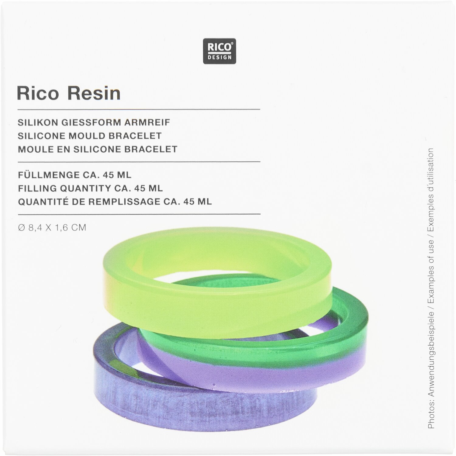 Silikon Gießform Armreif  Ø8,4x1,6cm von Rico Design