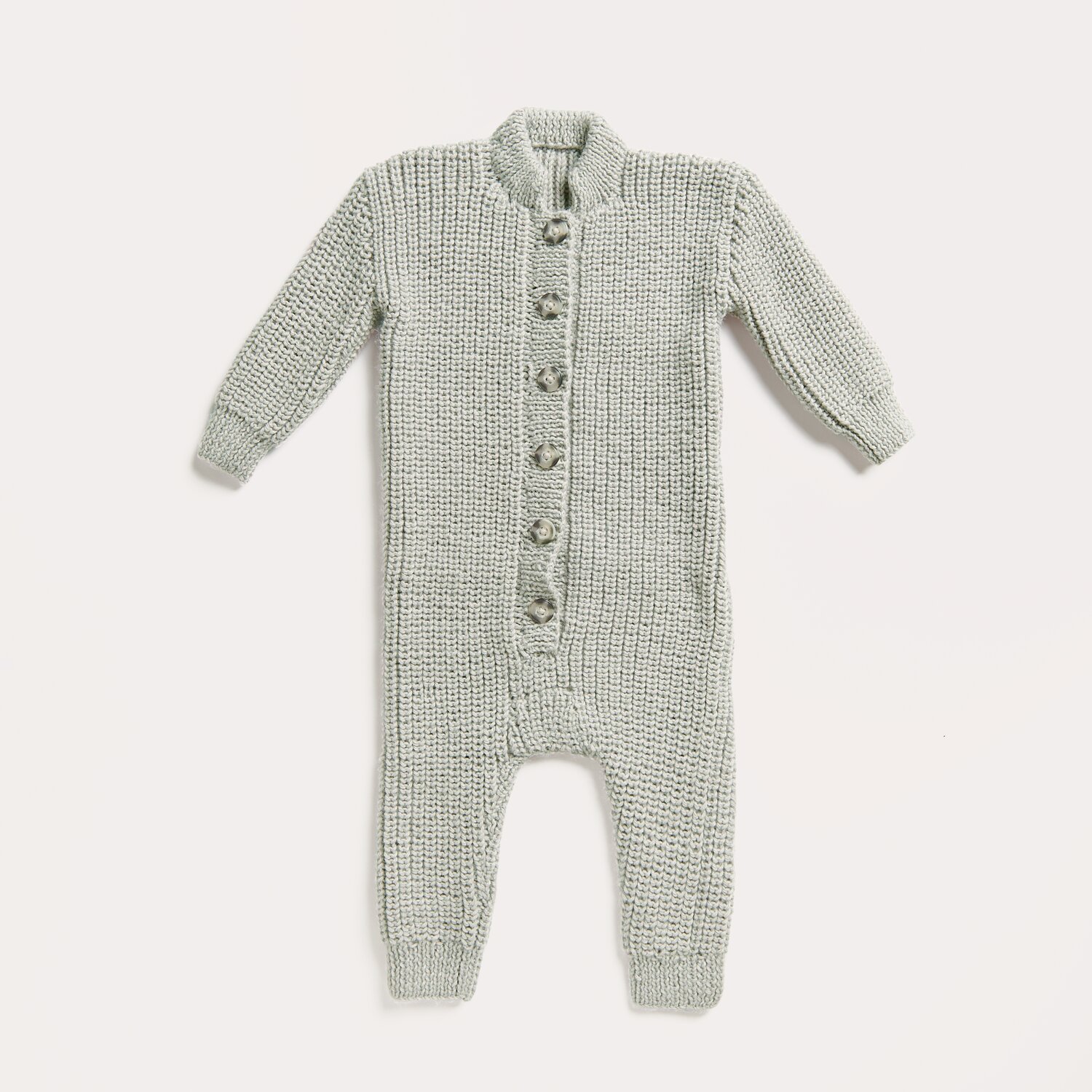 Rico Baby 042 Sprachauswahl deutsch von Rico Design Strickset Strampler Modell 08 aus Baby 042 in Silbergrau. Weicher Einteiler mit Knopfleiste.
