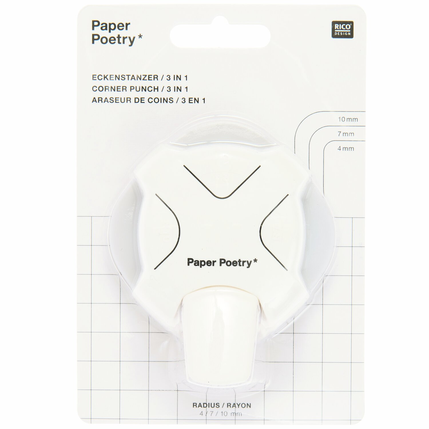 Paper Poetry Eckenstanzer 3-in-1 von Rico Design