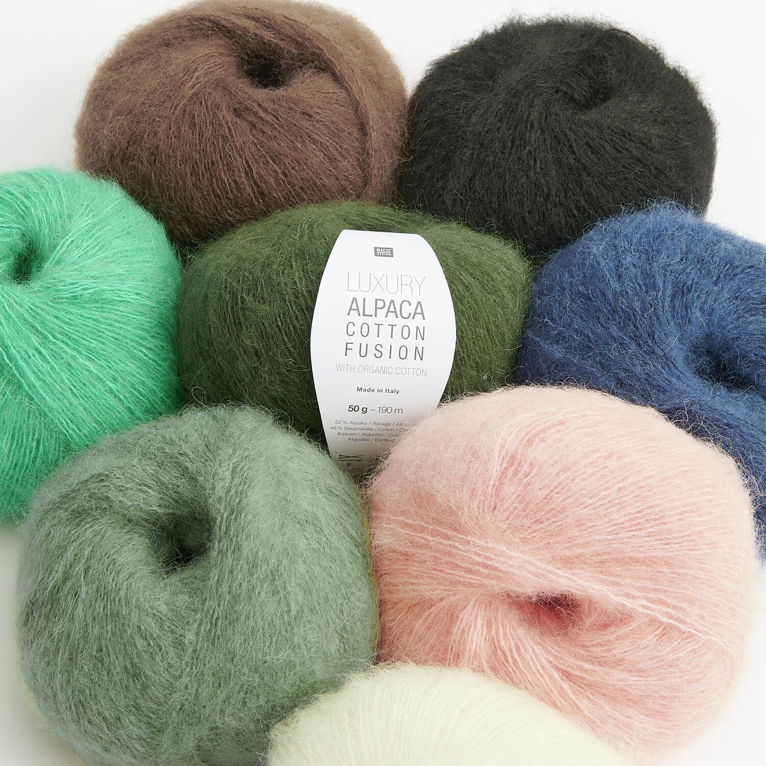 Luxury Alpaca Cotton Fusion 50g 190m Farbe Türkis von Rico Design