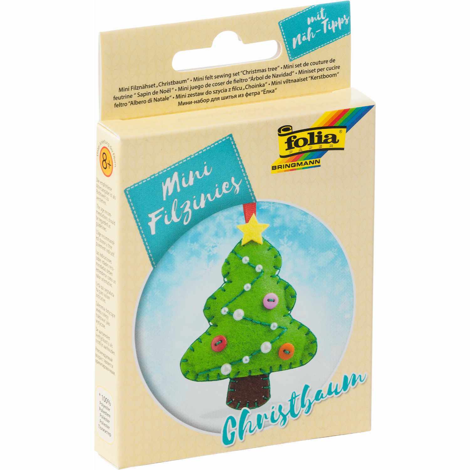 Mini-Filzinies Filznähset Christbaum