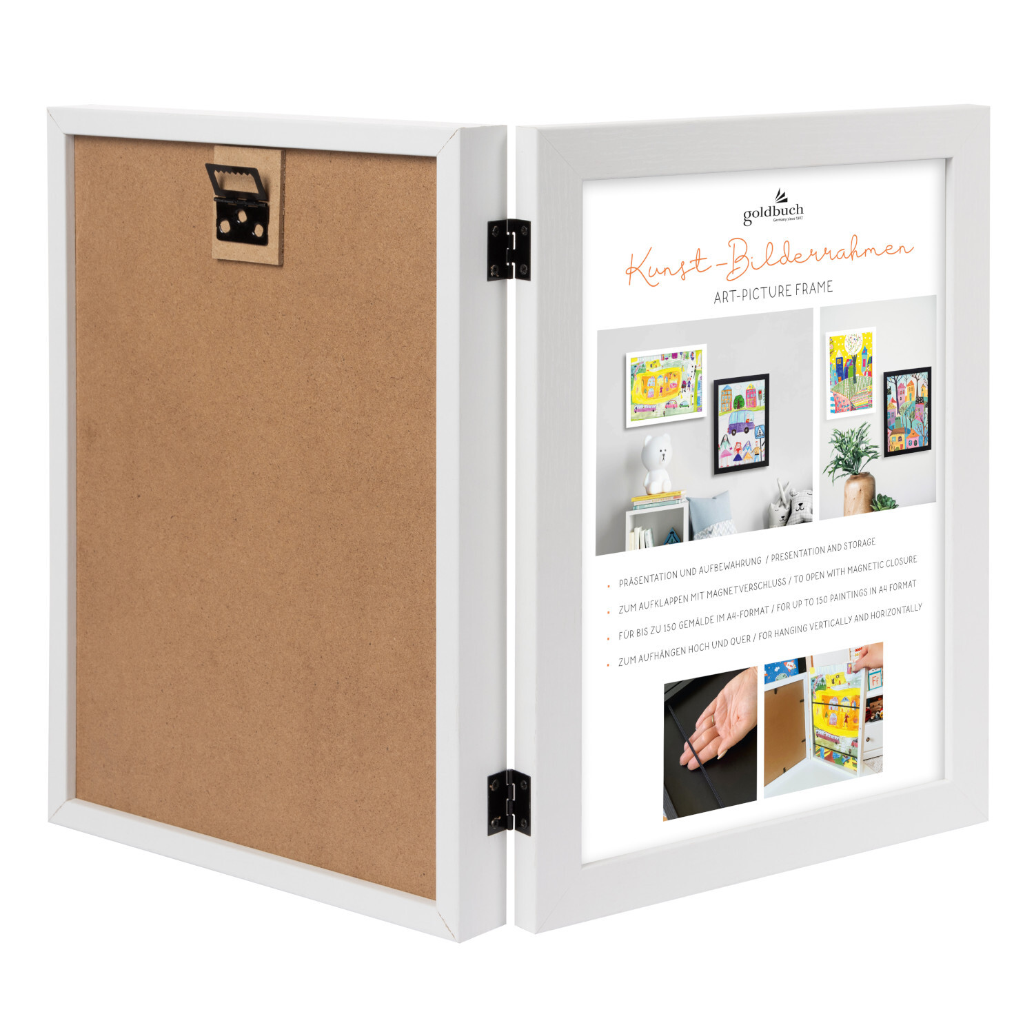 Kunst-Bilderrahmen von goldbuch in Weiß, 24,8x33,5x4,5cm, zeigt moderne Wanddekoration.