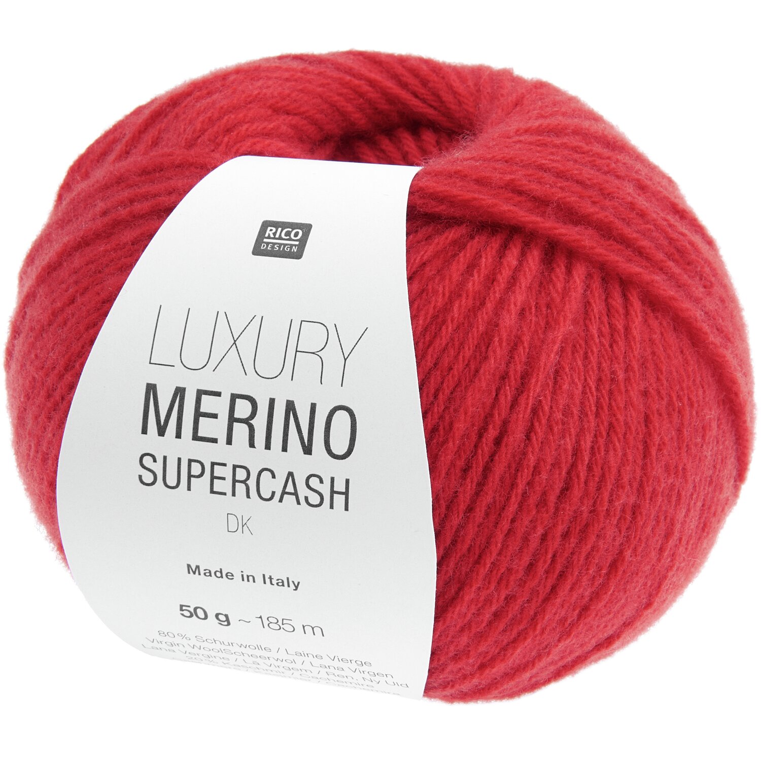 Luxury Merino Supercash dk 50g 160m Farbe Rot von Rico Design