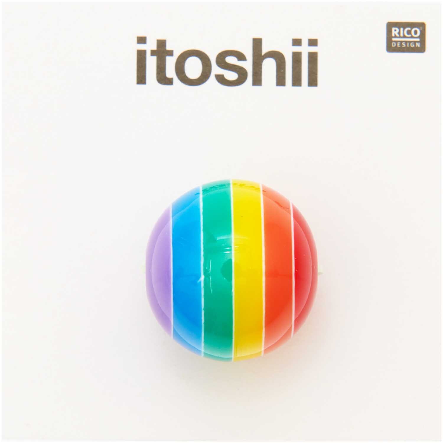 itoshii Regenbogen Perle rund 18mm 1 Stück itoshii Regenbogen Perle rund 18mm 1 Stück