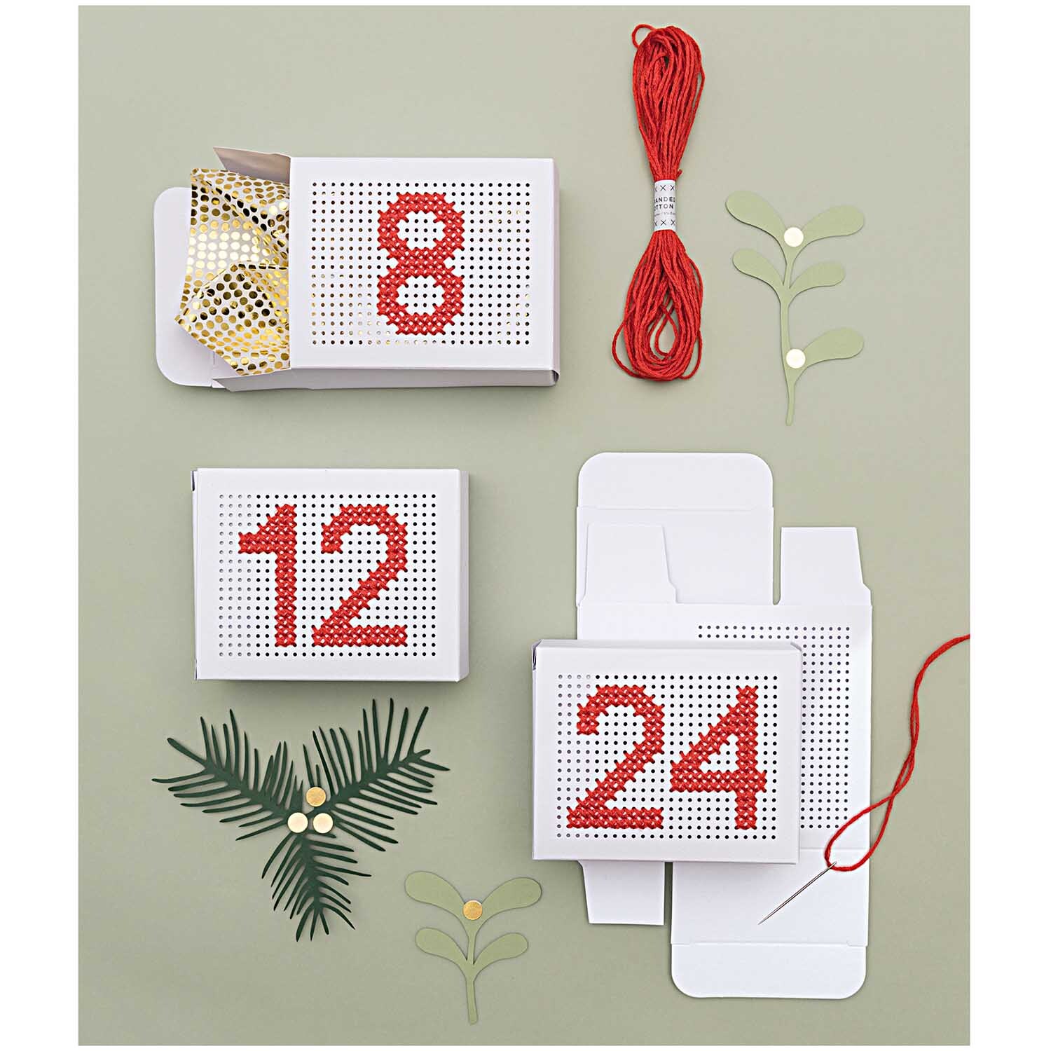 Paper Poetry Adventskalender Boxen zum Besticken Paper Poetry Adventskalender Boxen zum Besticken