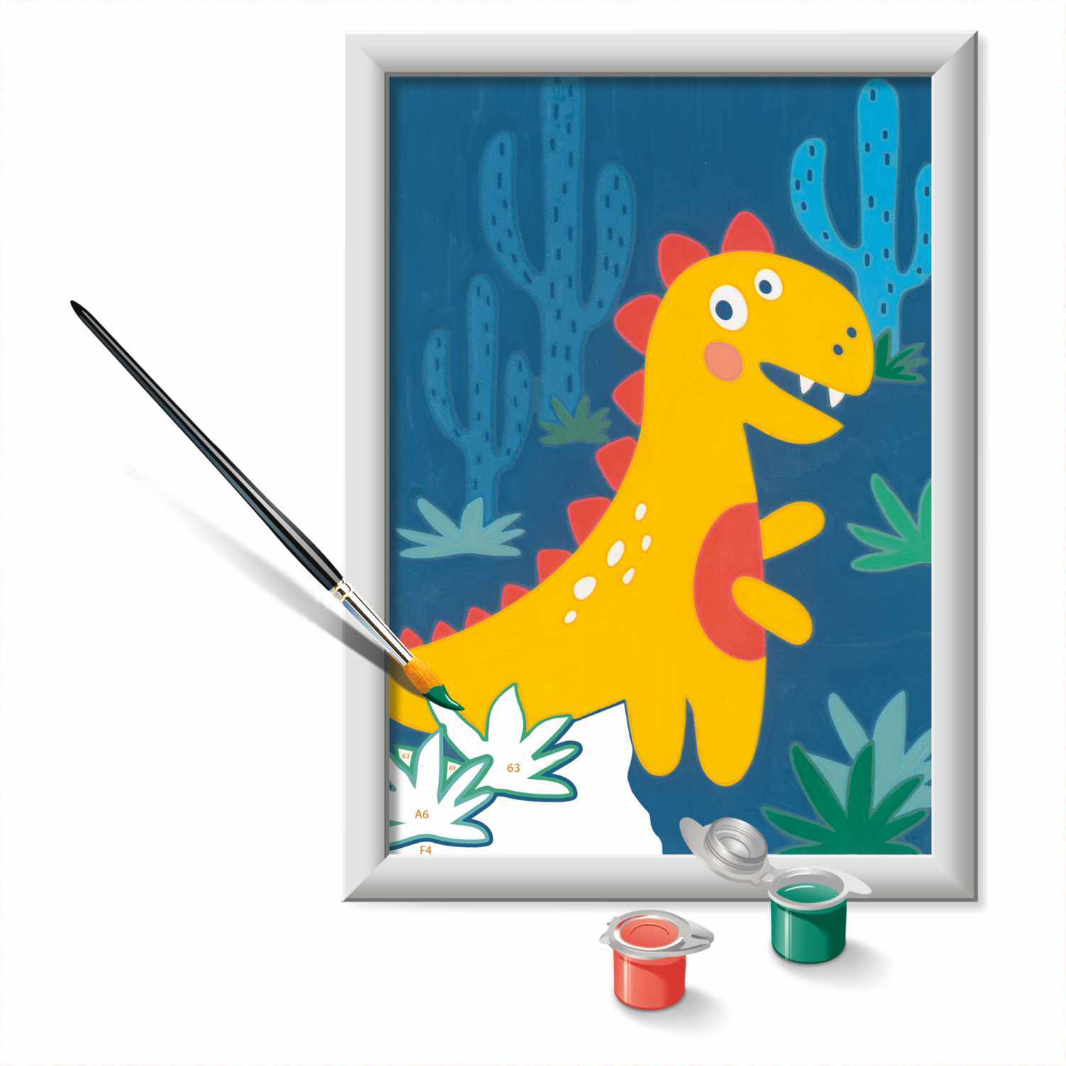Malen nach Zahlen Frecher Dinosaurier