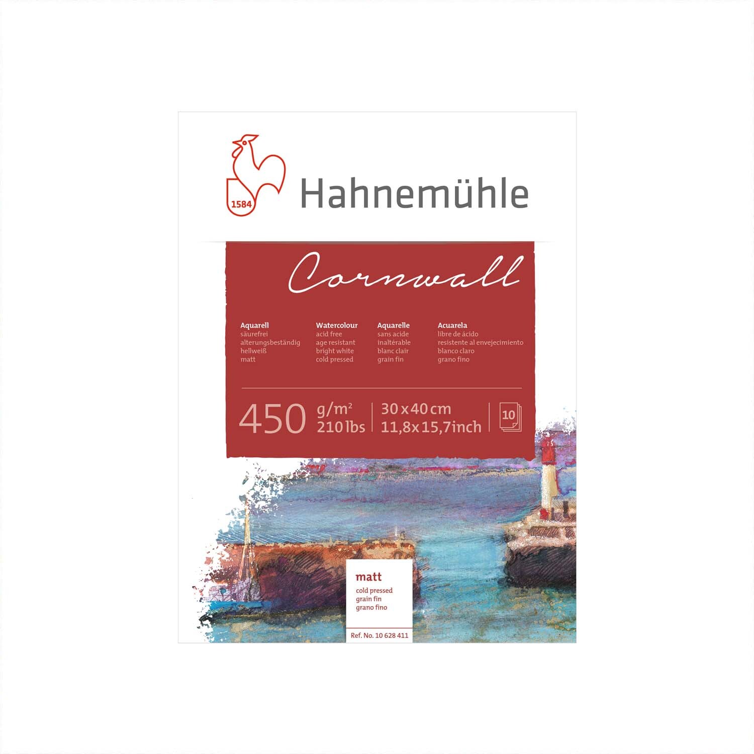 Aquarellblock Cornwall matt 450g/m² 10 Blatt