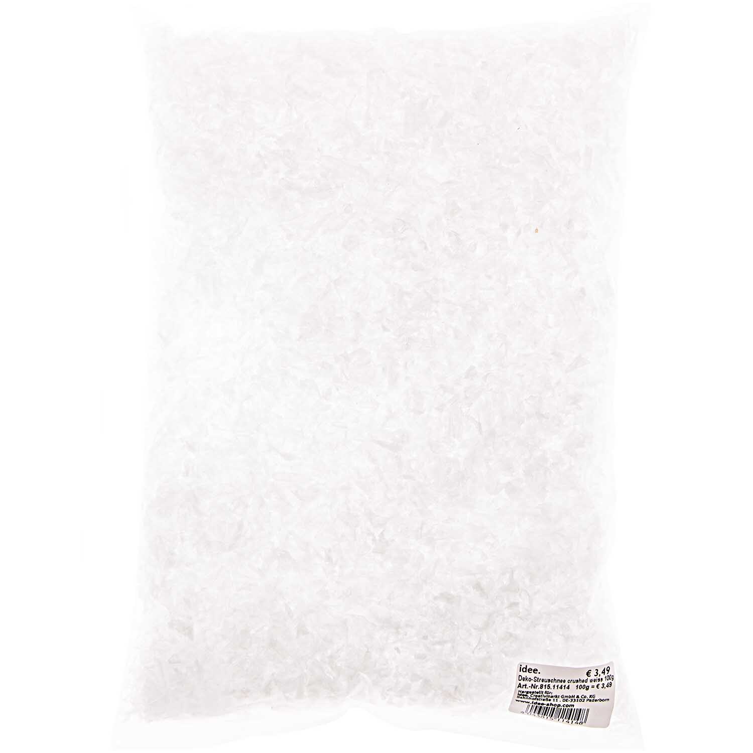 Deko Streuschnee crushed weiß 100g