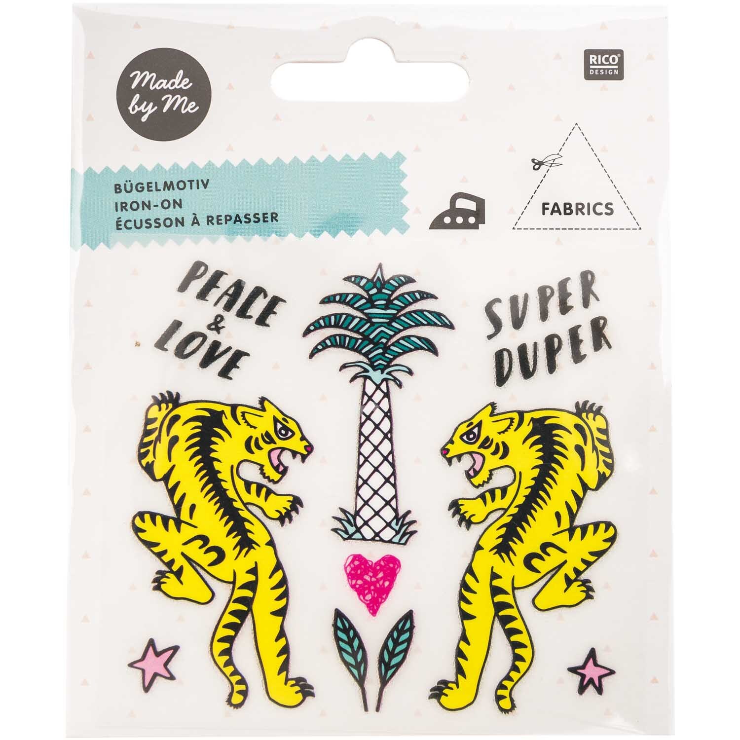 Bügelmotivset Tiger-Palme