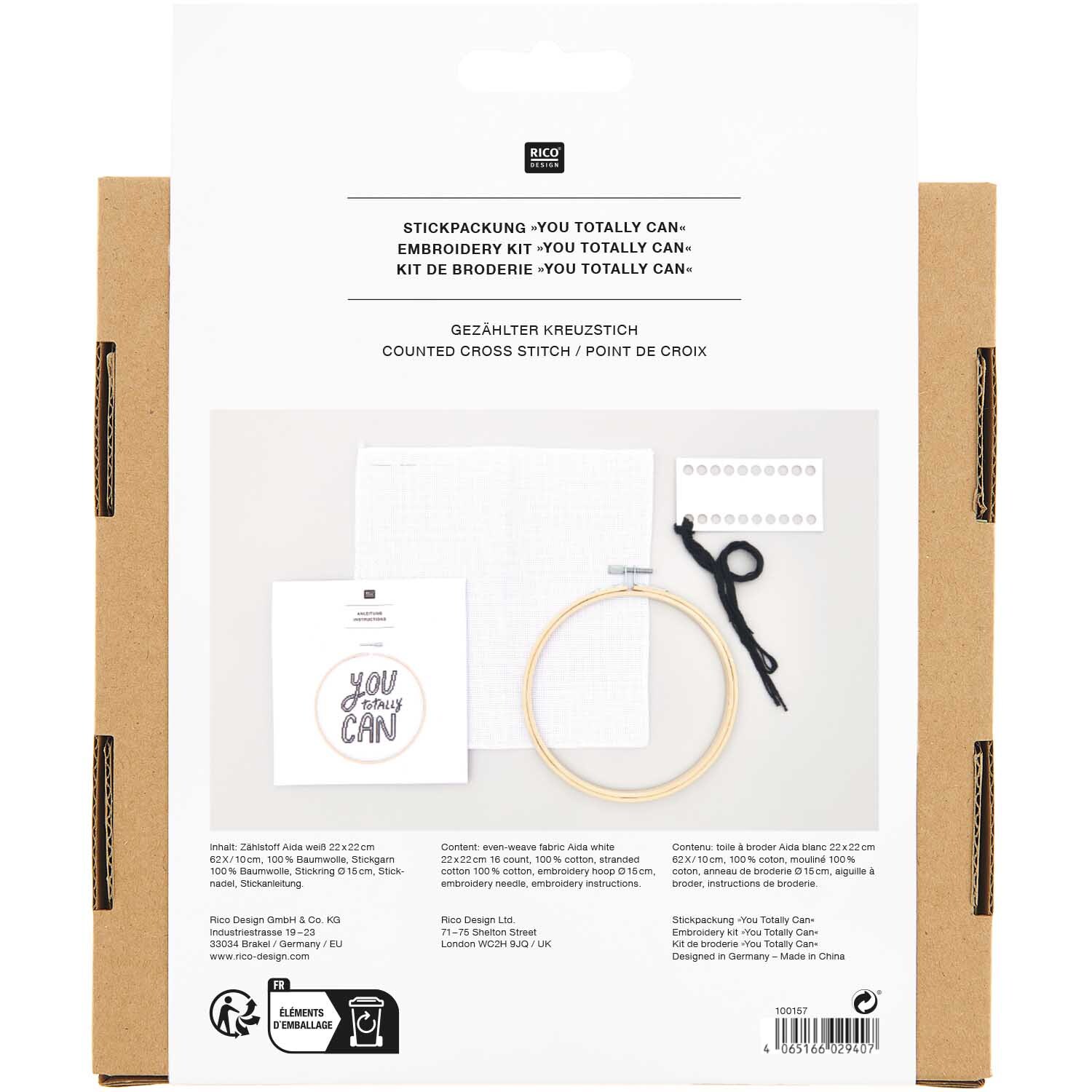 Stickpackung Bild You Totally Can Ø15cm Stickpackung Bild You Totally Can Ø15cm
