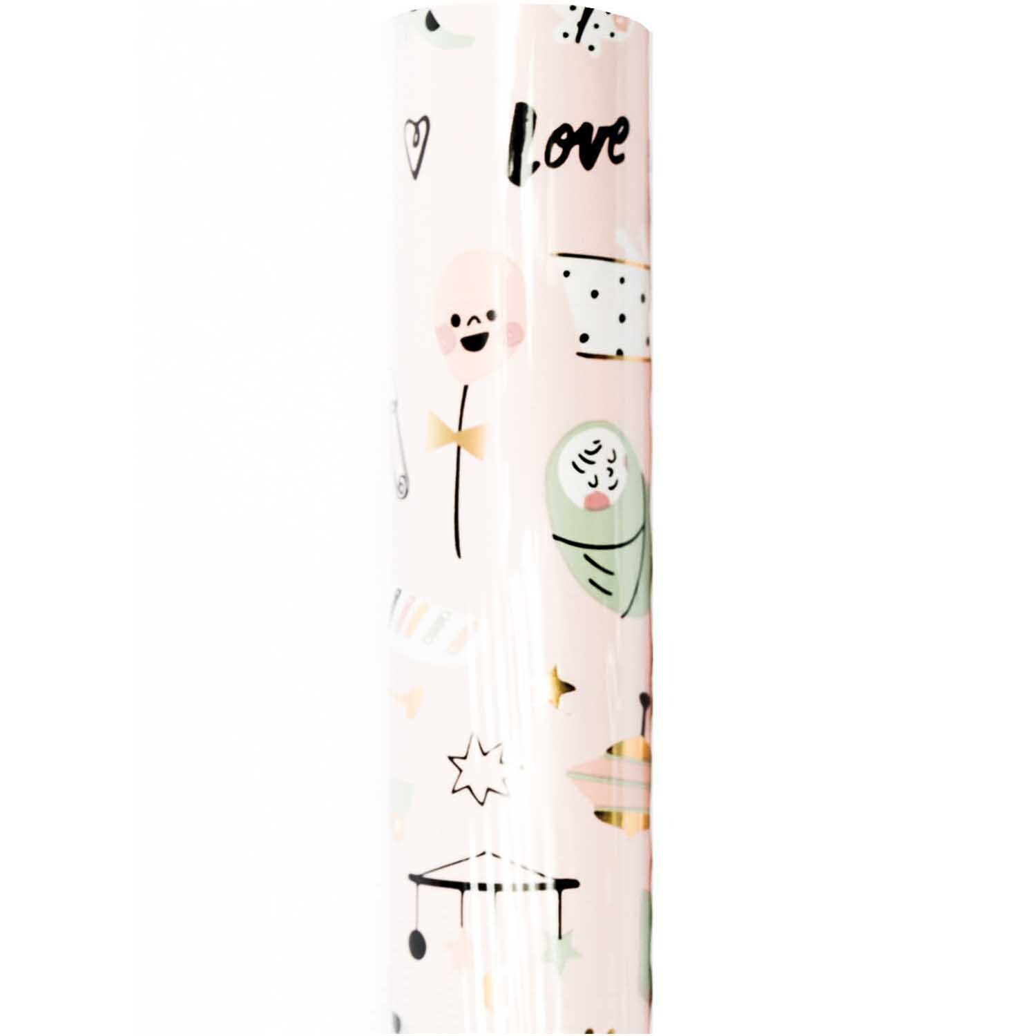Paper Poetry Geschenkpapier Hello Baby Mädchen 70cm 2m Hot Foil Paper Poetry Geschenkpapier Hello Baby Mädchen 70cm 2m Hot Foil
