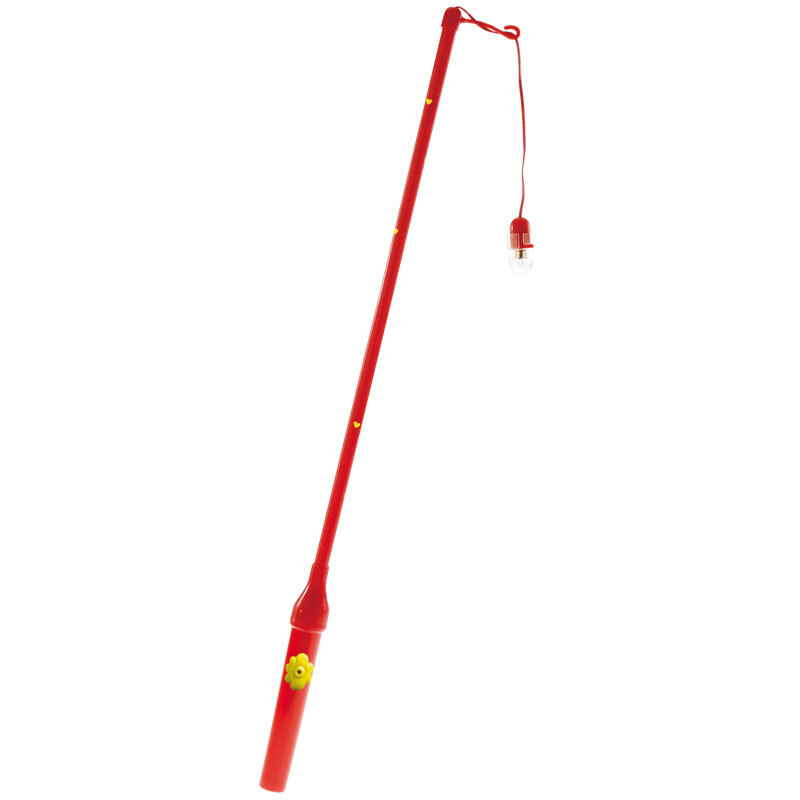 Laternenstab elektrisch mit Herzen rot 50cm