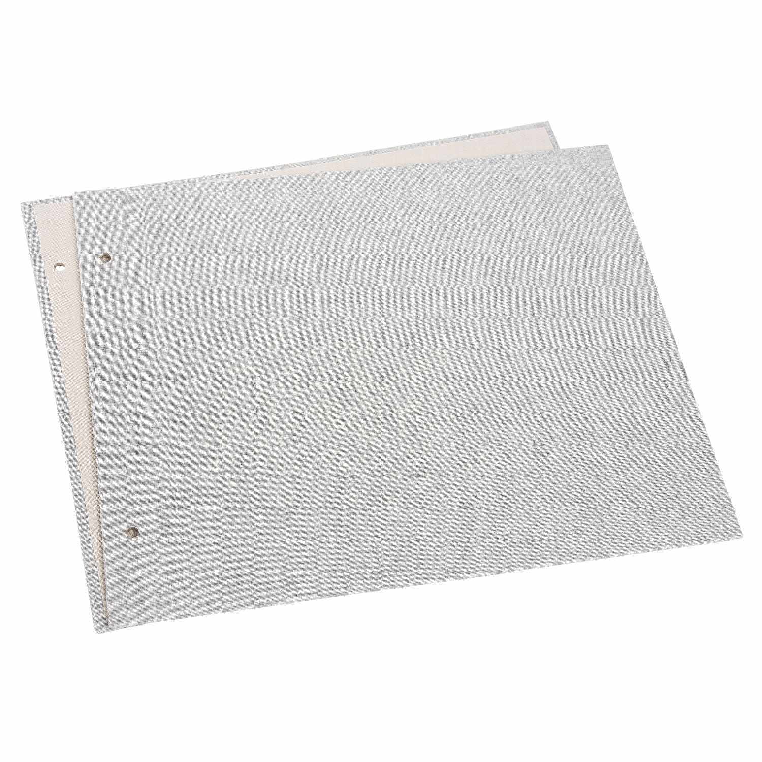 Schraubalbeneinband 30x25cm Leinen Farbe Mittel Beige von Goldbuch Georg Brückner 