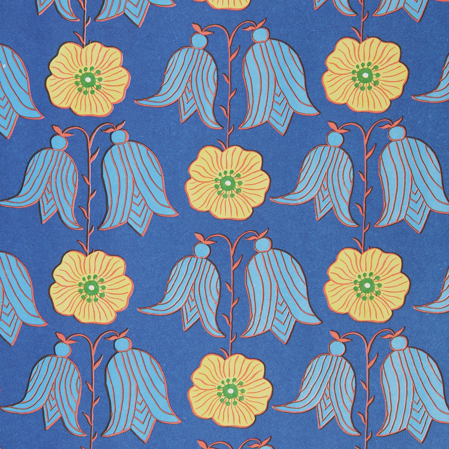 Geschenkpapier Butterblume/Glockenblumen 