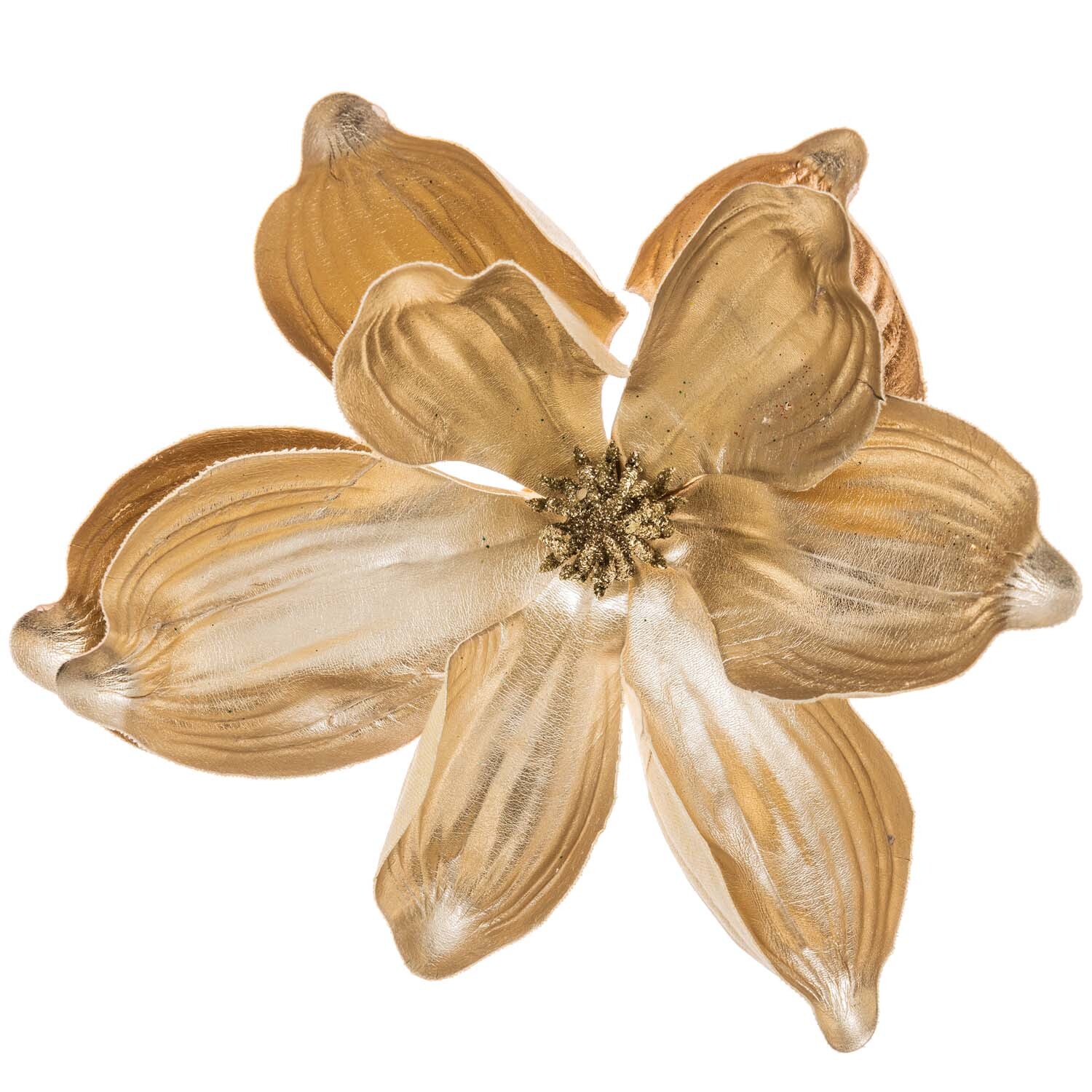 Deko-Blüte am Clip champagner 21cm von idee. Creativmarkt 