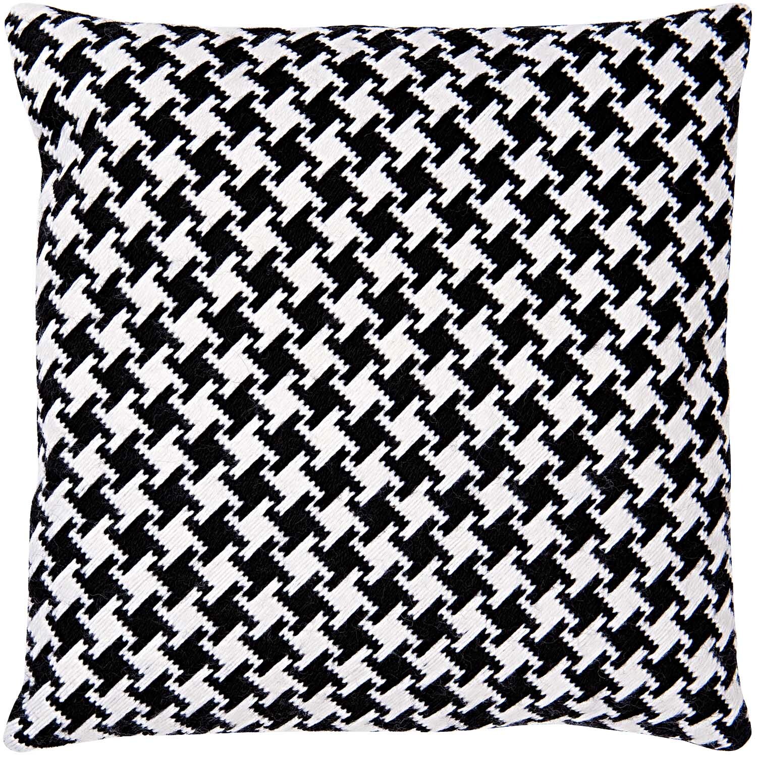 Gobelin Kissen Pepitamuster schwarz-weiß 40x40cm zum Sticken