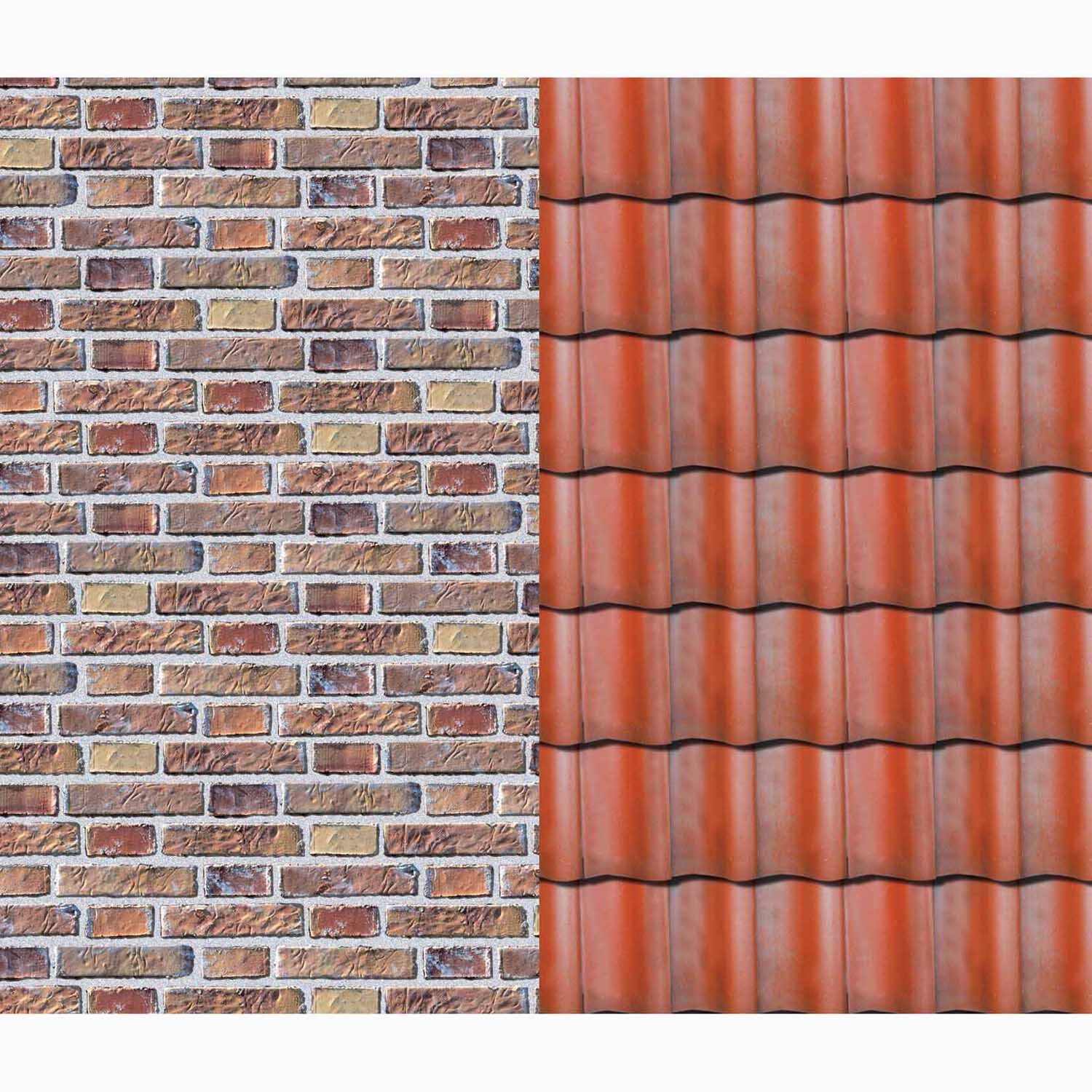 Fotokarton Klinker-Dachziegel 50x70cm 300g/m²